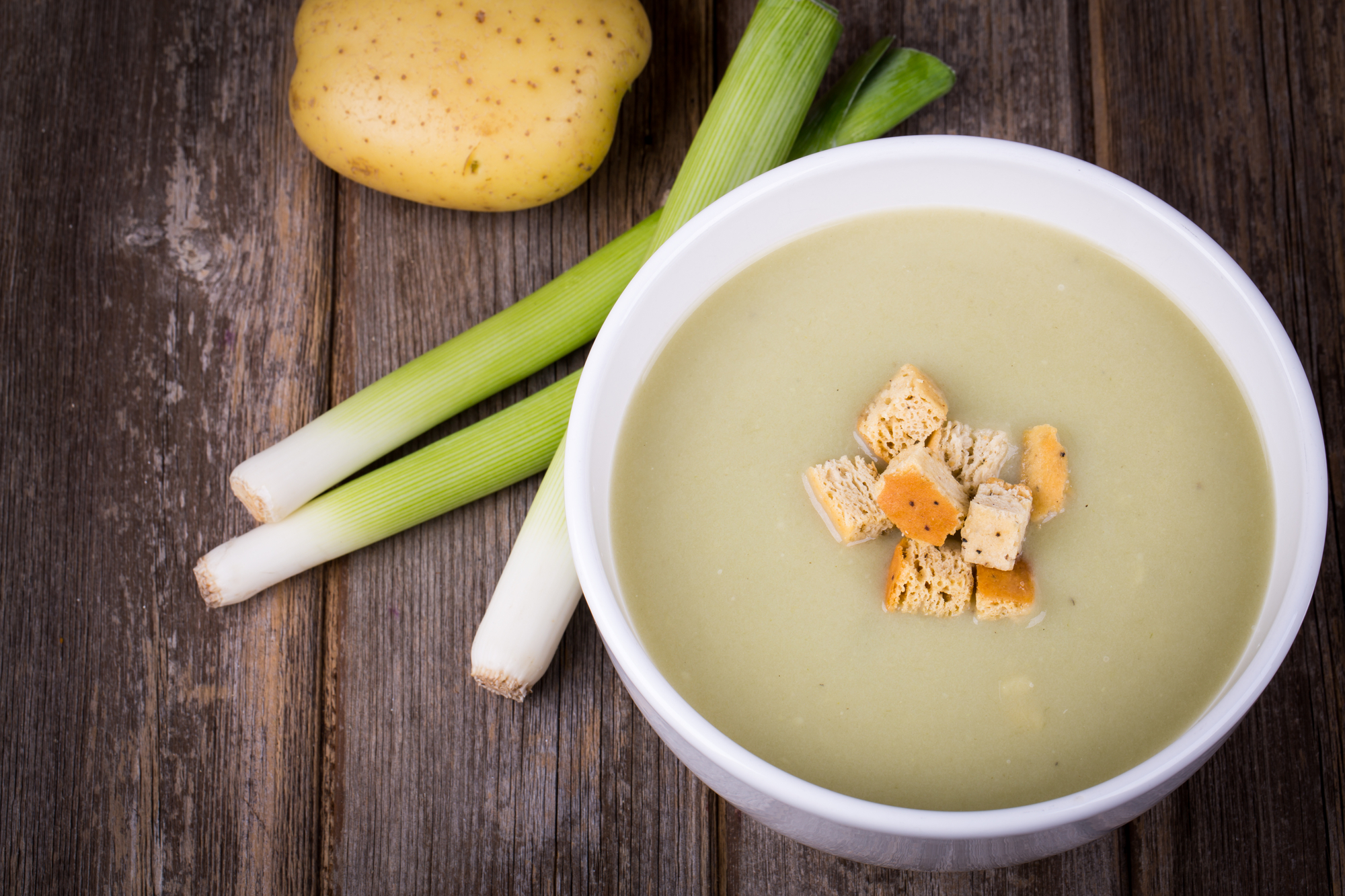 Recept Pórková polévka s bramborem