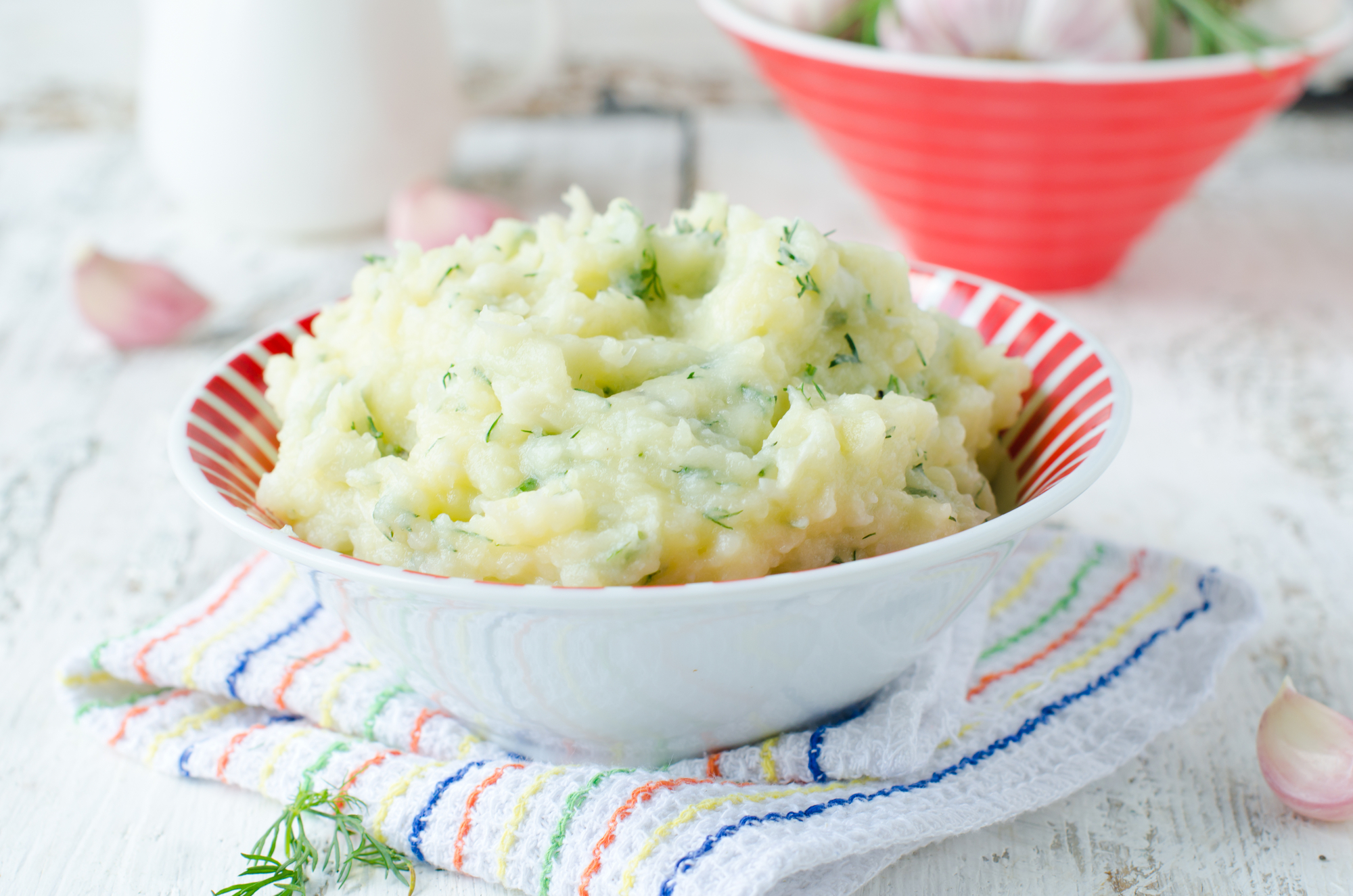 Recept Šťouchané brambory se smetanou a pórkem