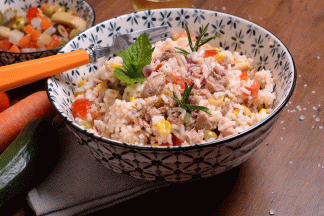 Recept Rýžový salát s kuřecími kousky