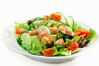 Recept Zeleninový salát s kuřecím masem a zákyskou